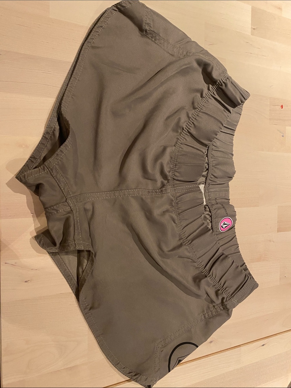 Volcom Women's Athletic Shorts in Taupe Brown